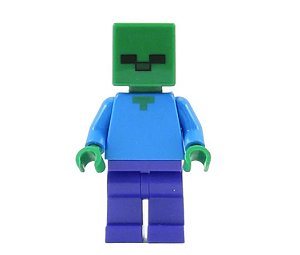 Set Minecraft My World - Fundo do Mar - Zombie e Tesouro Tridente