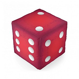 Almofada Cubo - Dado Vermelho (27 x 27 x 27cm)