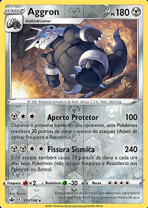 Carta Pokémon Aggron V Forte Astros Cintilantes