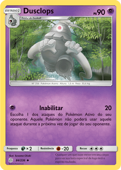Dusclops (84/236) - Carta Avulsa Pokemon