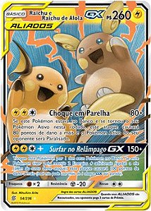 Raichu e Raichu de Alola-GX (54/236) - Carta Avulsa Pokemon