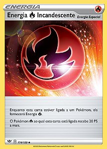 Energia Fogo Incandescente / Heat R Energy (174/189) - Carta Avulsa Pokemon