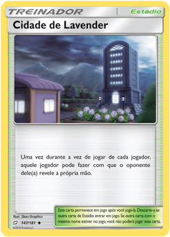 Cidade de Lavander / Lavender Town (147/181) REV FOIL - Carta Avulsa Pokemon