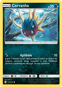 Carvanha (132/236) REV FOIL - Carta Avulsa Pokemon