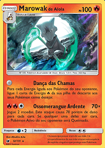 Marowak de Alola / Alolan Marowak (12/111) FOIL - Carta Avulsa Pokemon