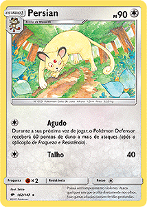 Persian (102/147) - Carta Avulsa Pokemon