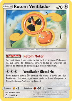 Rotom Ventilador / Fan Rotom (110/156) - Carta Avulsa Pokemon