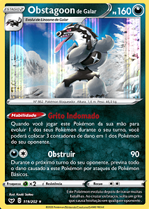 Obstagoon de Galar / Galarian Obstagoon (119/202) FOIL - Carta Avulsa Pokemon