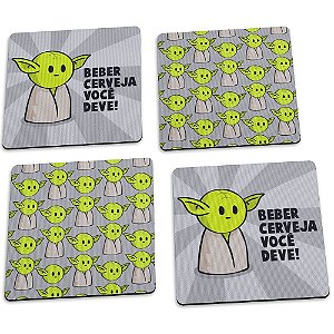 Porta Copos Dr. Pepper Mestre Mini Yoda - Beber Cerveja Você Deve!