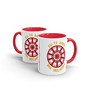 Caneca Beek -  Eu Te Amo Mil Milhões (Logo Homem de Ferro) - Vingadores Ultimato