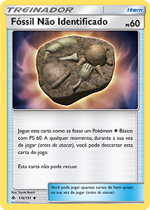 Fóssil Não Identificado / Unidentified Fossil (116/131) - Carta Avulsa Pokemon