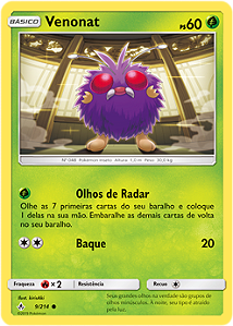 Venonat (9/214) - CArta Avulsa Pokemon
