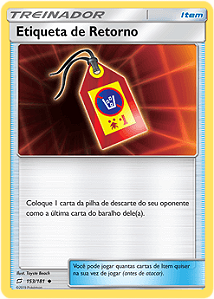 Etiqueta de Retorno / Return Label (153/181) - Carta Avulsa Pokemon