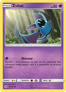 Zubat (54/149) - Cartas Avulsa Pokemon