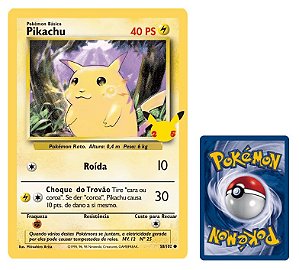 Pikachu (58/102) - Carta Gigante Pokemon / Oversize - Celebrações