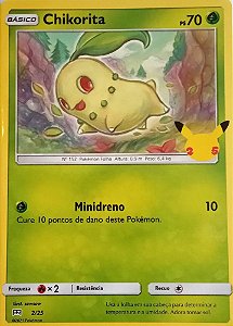 Chikorita (2/25) - Carta Avulsa Pokemon