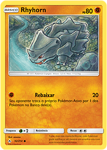 Rhyhorn (92/214) REV FOIL - Carta Avulsa Pokemon