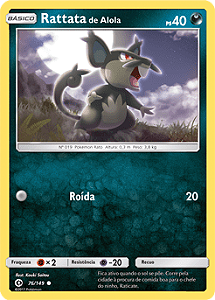 Rattata de Alola / Alolan Rattata (76/149) - Carta Avulsa Pokemon