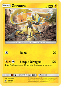 Original Carta Pokemon Lendaria ultra rara Zeraora V em Promoção