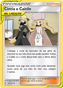 Cíntia e Caitlin / Cynthia  Caitlin (189/236) - Carta Avulsa Pokemon