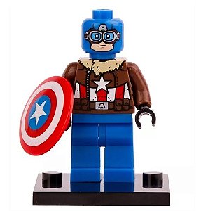 Capitão América Piloto - Minifigura de Montar Marvel