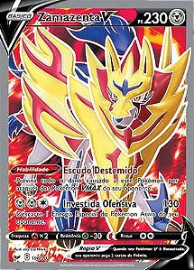 Original Carta Pokemon Lendaria ultra rara Zamazenta V em Promoção