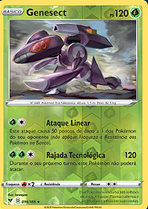 Carta Pokémon Genesect V Full Arte Coleção Golpe Fusão