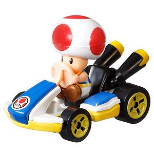Toad Standart Kart / Mario Kart - Carro Colecionável Hot Wheels  (6cm)