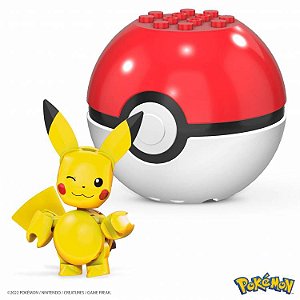 Pikachu e Pokebola - Mega Brands Pokémon (16 peças) - Planeta Nerd-Geek