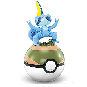 Sobble e Pokebola Colecionável Nest Ball - Mega Brands (29 peças)