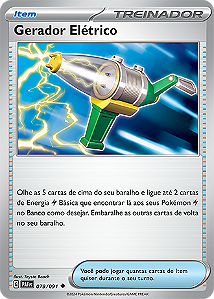 Gerador Elétrico / Electric Generator (079/091) - Carta Avulsa Pokemon