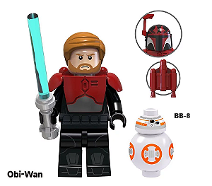 Obi-Wan Custom Mandaloriano e BB-8 - Minifigura de Montar Star Wars