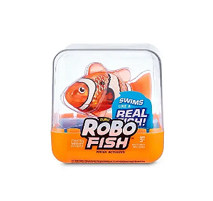 Robo Fish Laranja / Peixe Palhaço (Robo Alive Zuru) - Peixe Robô