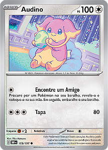 Audino (173/197) - Carta Avulsa Pokemon
