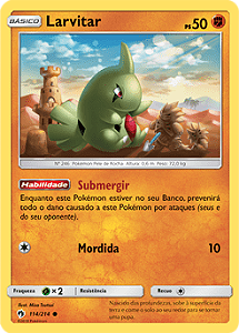 Larvitar (114/214) - Carta Avulsa Pokemon