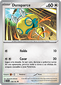 Dunsparce (128/162) REV FOIL  - Carta Avulsa Pokemon