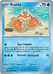 Krabby (098/165) - Carta Avulsa Pokemon