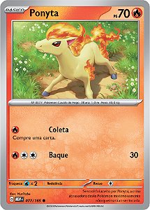 Ponyta (077/165) - Carta Avulsa Pokemon