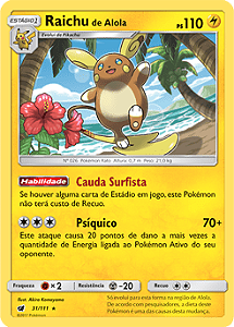 Raichu de Alola / Alolan Raichu (31/111) - Carta Avulsa Pokemon
