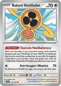 Rotom Ventilador / Fan Rotom (118/142) - Carta Avulsa Pokemon