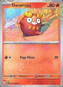 Darumaka (013/086) REV FOIL Pokebola - Carta Avulsa Pokemon