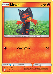 Litten (15/73) REV FOIL - Carta Avulsa Pokemon