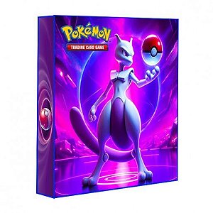 Mini Fichário com 10 Folhas de 4 Bolsos - Pokemon TCG Mewtwo