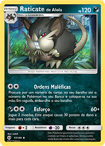 Raticate de Alola / Alolan Raticate (77/149) REV FOIL - Carta Avulsa Pokemon