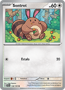 Sentret (118/159) - Carta Avulsa Pokemon