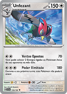 Unfezant (135/162) - Carta Avulsa Pokemon
