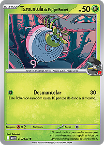 Tarountula da Equipe Rocket / Team Rocket's Tarountula (019/182) - Carta Avulsa Pokemon