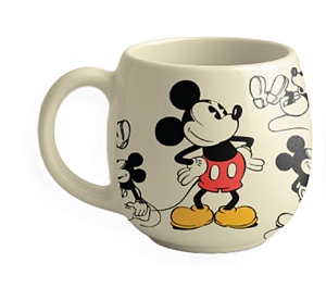 Caneca Bojuda Branca Mickey - 400ml Disney
