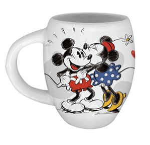 Caneca Bojuda alta Mickey e Minnie - 400ml Disney