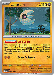 Lunatone (074/132) FOIL - Carta Avulsa Pokemon